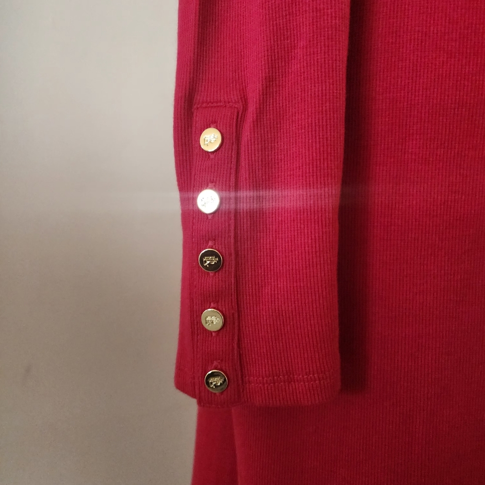 š„Ralph Lauren | Cotton-Blend Turtleneck Dress - Picture 6 of 12
